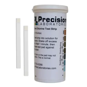 Chlorine 0-2000 ppm teststrips (free)